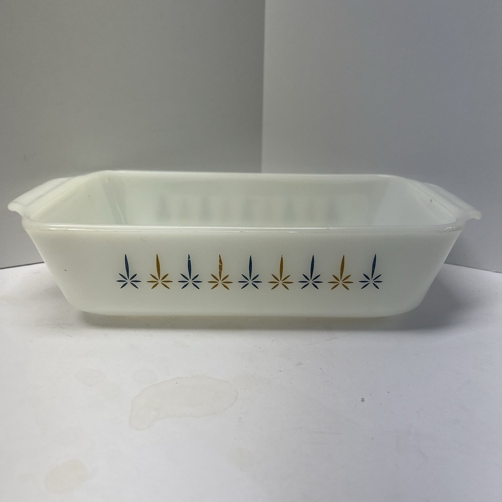FIRE‎ KING Candle Glow 441  Ovenware 1 Quart Loaf Baking Dish VTG Anchor Hocking